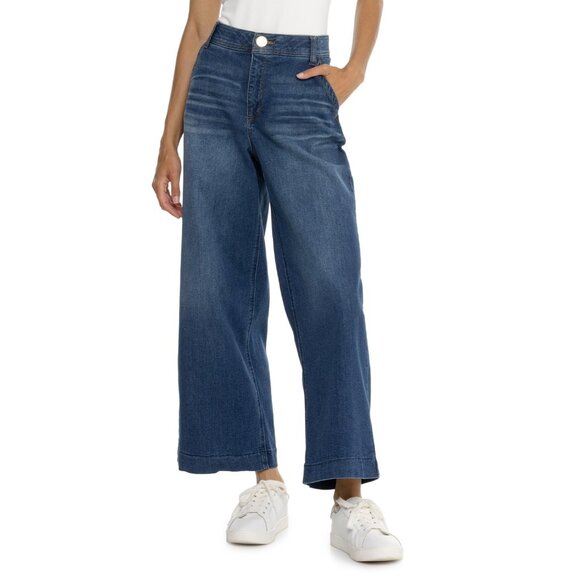 NEW Democracy AbTechnology Slash Pocket Jeans - High Rise, Wide Leg 1125 3s7 - Picture 2 of 5